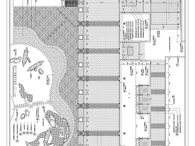 景观平面图 桥头广场平面 施工图