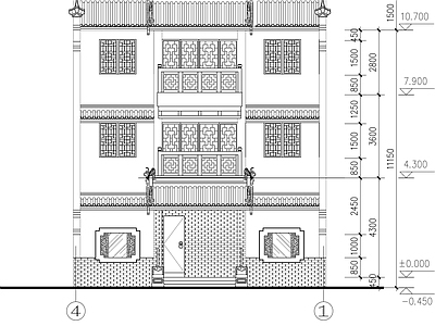 民宿建筑 徽派民宿建筑设计 民宿建筑外观 徽派民宿平面图 施工图