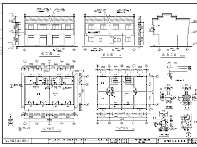 中式民宿建筑 民宿建筑设计 民宿建筑外观设计 施工图