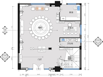 现代中餐厅 新中式私人会所 施工图