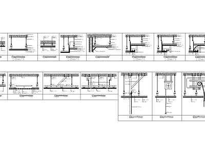 现代吊顶节点 吊顶工艺节点图 施工图