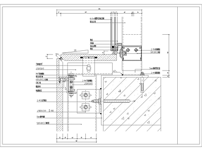 结构节点图 玻璃幕墙节点图 施工图