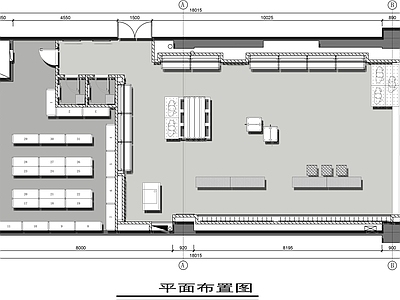 现代服装店 服装店设计平面图 服装平面 施工图