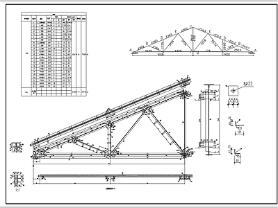 钢结构 三角形钢屋架节点 18米跨钢屋架图 施工图