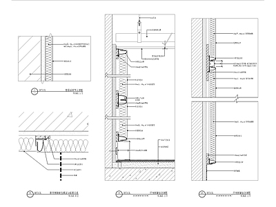 现代墙面节点 放映机大样图 施工图