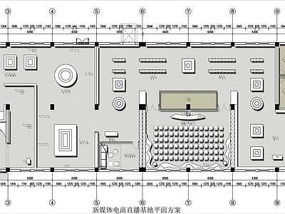 现代其他文化空间 企业文化展厅平面 中药文化展厅平面 施工图