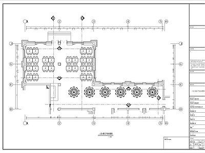 现代其他商业空间 大餐厅装修 施工图