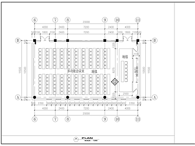 现代整体办公空间 检察院办公室装修 施工图