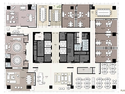 现代接待室 会 接待区 施工图