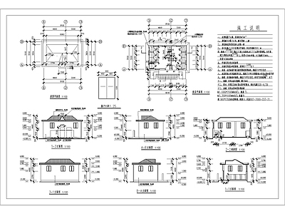 现代其他公共空间 厕所 施工图