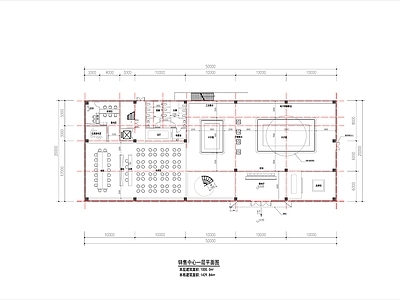 现代售楼处建筑 展示中心 售楼部 施工图