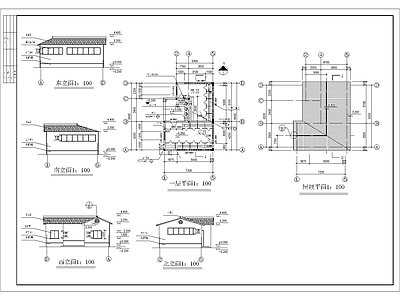 现代公共卫生间 小公共厕所建筑 施工图