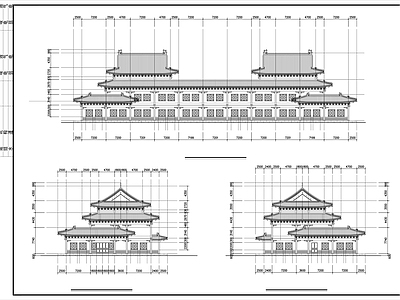 中式古建 仿古接待中心图纸 接待中心设计图 施工图