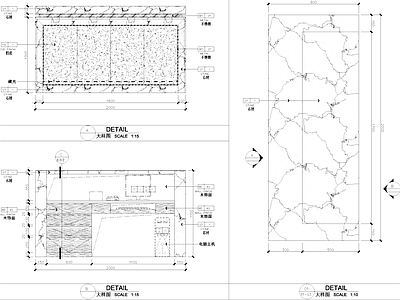 现代家具节点详图 服务台 施工图