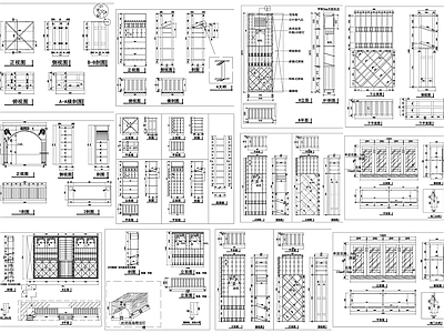 现代家具节点详图 酒窖深化 酒架深化 酒窖拆单 酒架拆单 酒柜详图 施工图