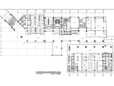 现代整体办公空间 办公空间 大样 施工图