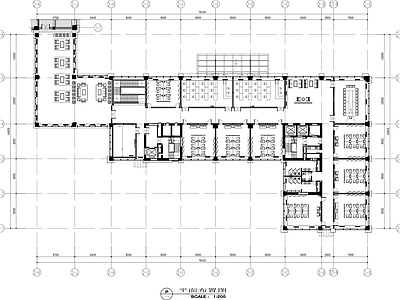 现代办公室 1800平办公室 企业办公室平面图 办公室平面布置图 施工图