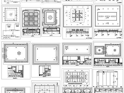 现代吊顶节点 天吊顶 天剖面 吊顶剖面 天节点 施工图
