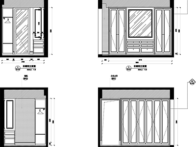 衣帽间 衣帽间设计 衣帽间立面图 施工图