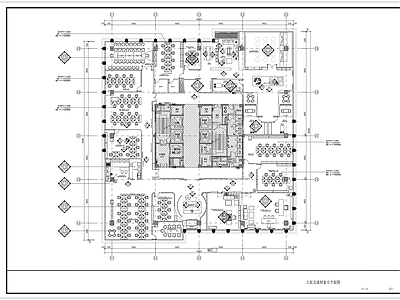 现代整体办公空间 办公空间 施工图