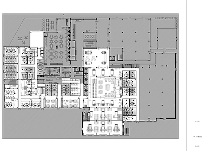 现代整体办公空间 创客空间办公室 施工图