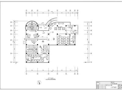 现代整体办公空间 办公楼装 施工图