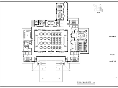 现代整体办公空间 大唐宴会厅内装 施工图