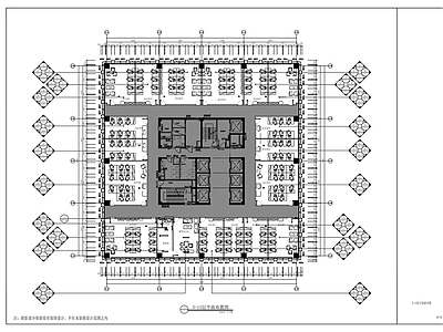 现代整体办公空间 国际航运中心装饰 施工图