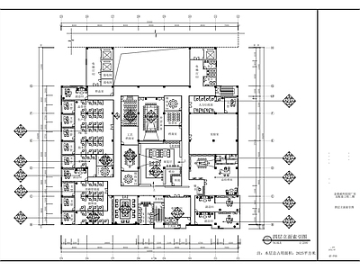 现代整体办公空间 科技办公空间 施工图