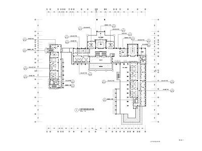 现代整体办公空间 园艺展览会 指挥控制中心 施工图