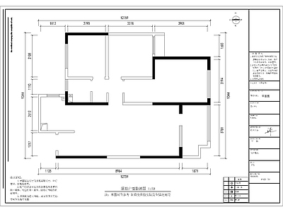 现代整体家装空间 三居室户型优化设 施工图