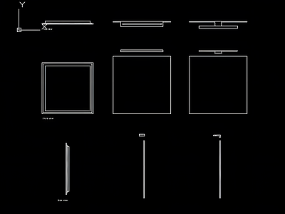 现代灯具图库 镜前灯 施工图