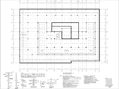 混凝土结构 地下车库锚杆平面 仿古建礼堂2层 7层研学中心框架 施工图