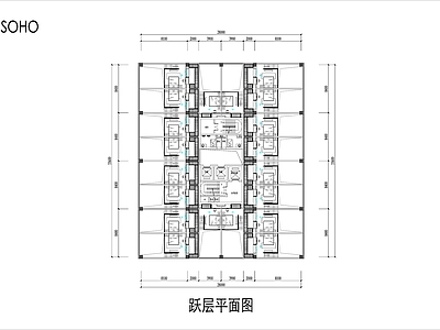 现代办公楼建筑 办公 公寓 施工图