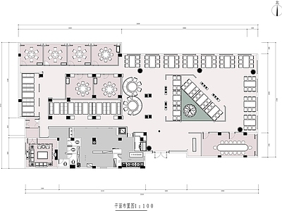 新中式中餐厅 主题餐厅 弧形餐厅 施工图