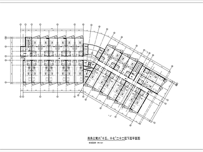 现代办公楼建筑 公寓平面剖面 施工图