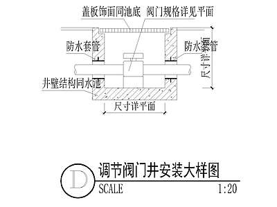 景观节点 阀井 调节阀井 给排水安装大样 阀 施工图