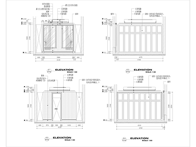 欧式衣帽间 衣帽间 施工图