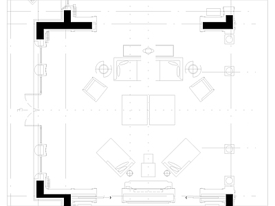 欧式客厅 挑空 施工图