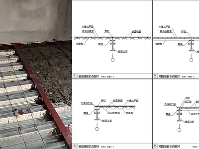 现代地面节点 公寓钢混结构楼板 公寓楼板节点图 钢混结构楼板节点 公寓楼板 阁楼楼板节点 施工图