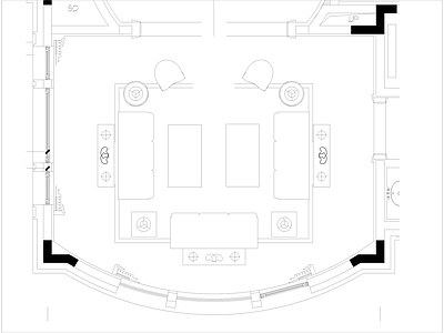 新中式客厅 挑空 施工图