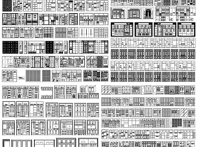 现代柜子 设计 衣帽柜 剖面 素材 施工图