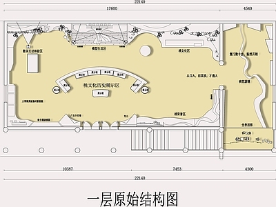 中式展厅 村史馆设计平面 村史馆文化展厅 施工图