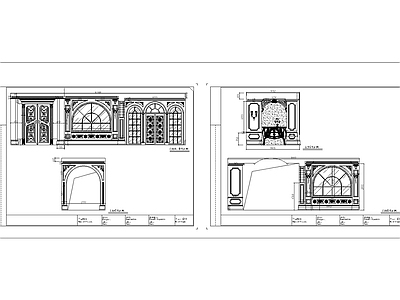 欧式背景墙 欧式墙板图库 施工图