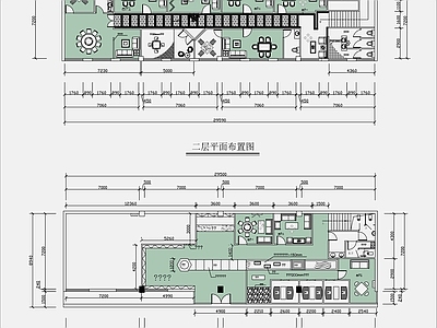 现代新中式茶馆 两层茶楼 施工图