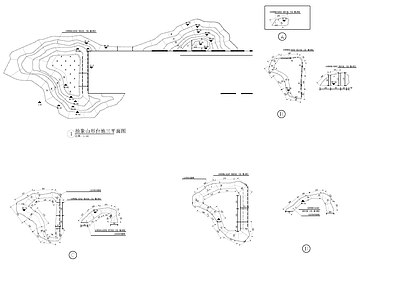 现代中式其他景观 山地 水景配石 施工图