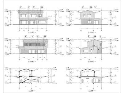 现代民宿建筑 特色民宿建筑 施工图