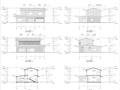 现代民宿建筑 民宿建筑 施工图