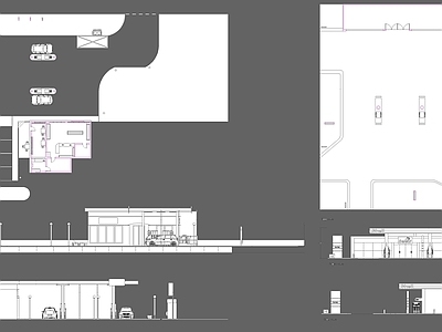 现代其他商业空间 加油站 施工图