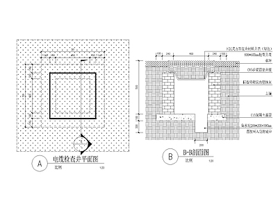 电气节点 电缆井 手孔井 电缆检查井 景观电气 施工图